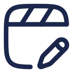 Clapperboard Edit SVG Icon